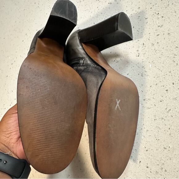 Nine West Ourson Boho Antique Gray Mid Calf Chunky Heeled Boots Round Toe 8.5 - Picture 10 of 15